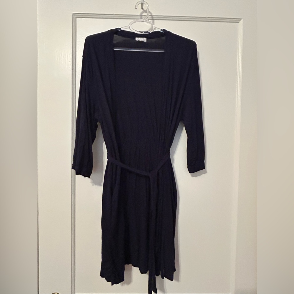 EUC Navy Viscose Robe